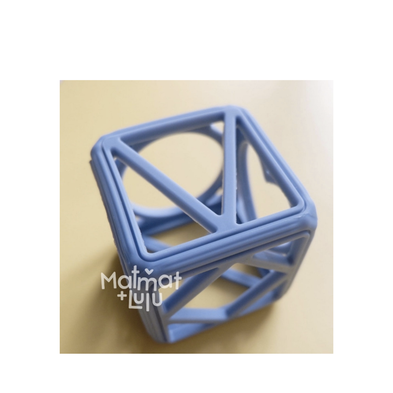 Matmat Lulu Sensory Teether Cube I Helps sensory development, Bacteria resistant