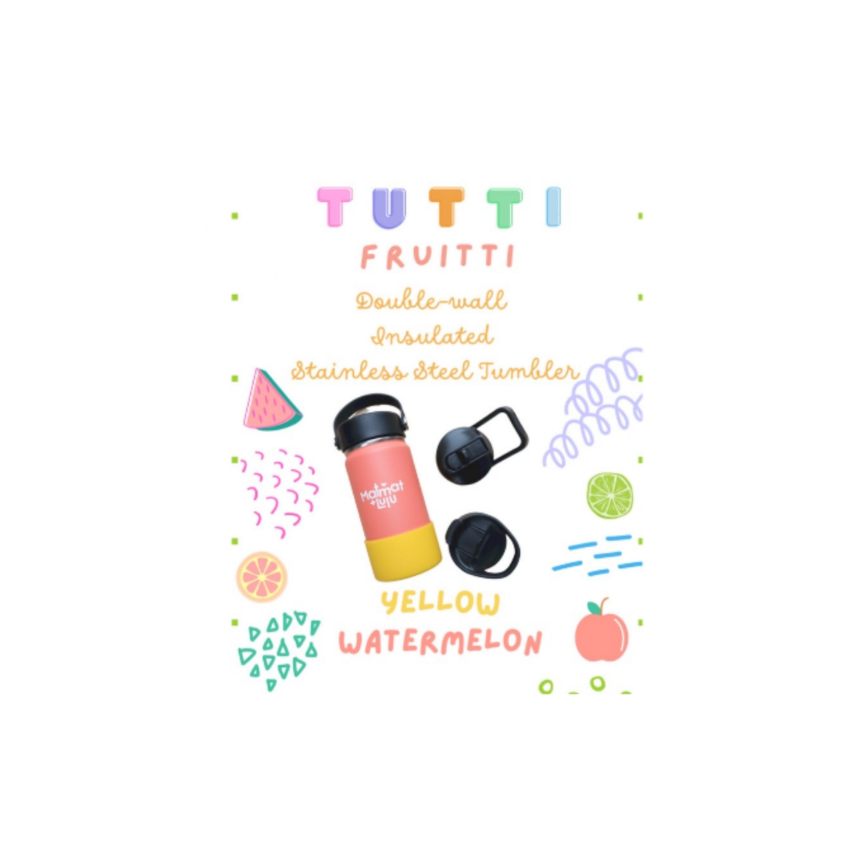 Matmat Lulu Baby Tutti Fruiti Double-wall Insulated Stainless Steel Tumbler