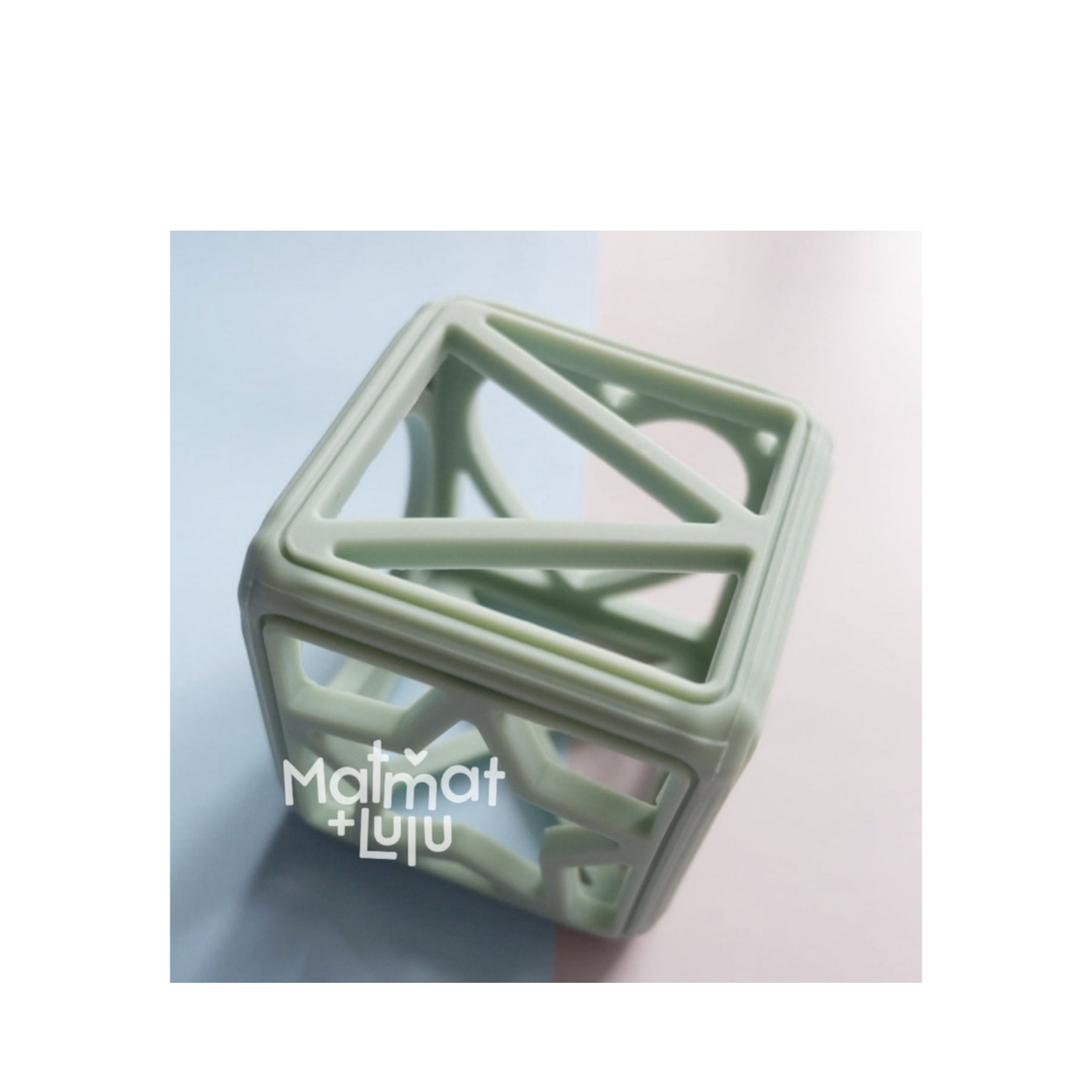 Matmat Lulu Sensory Teether Cube I Helps sensory development, Bacteria resistant