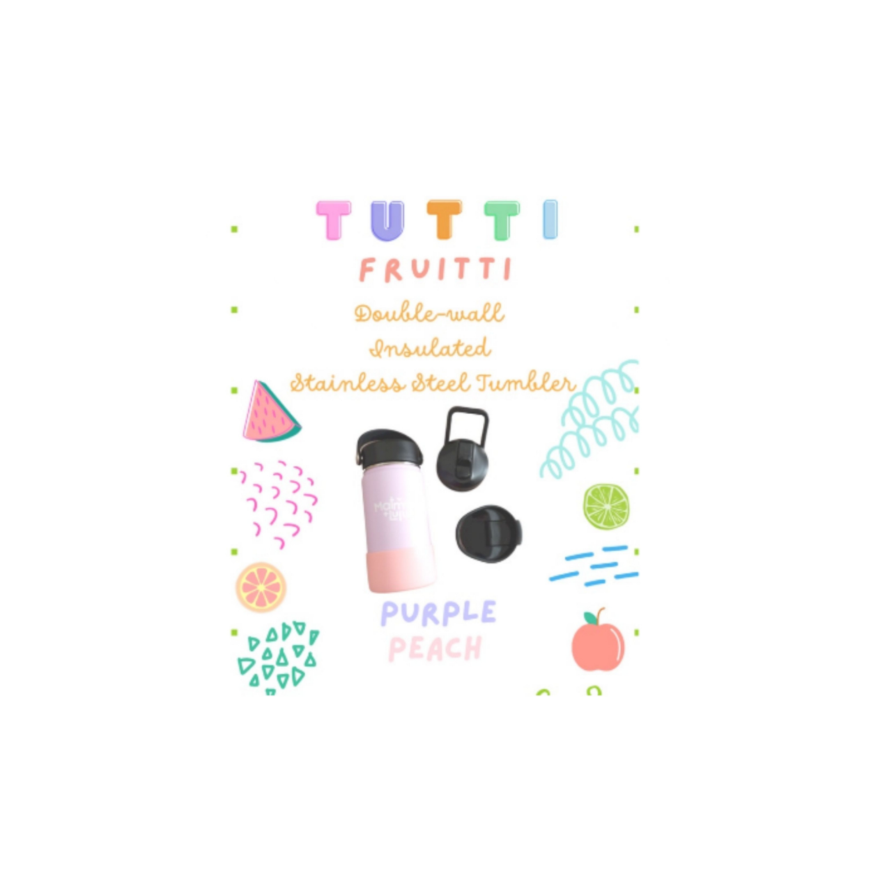 Matmat Lulu Baby Tutti Fruiti Double-wall Insulated Stainless Steel Tumbler