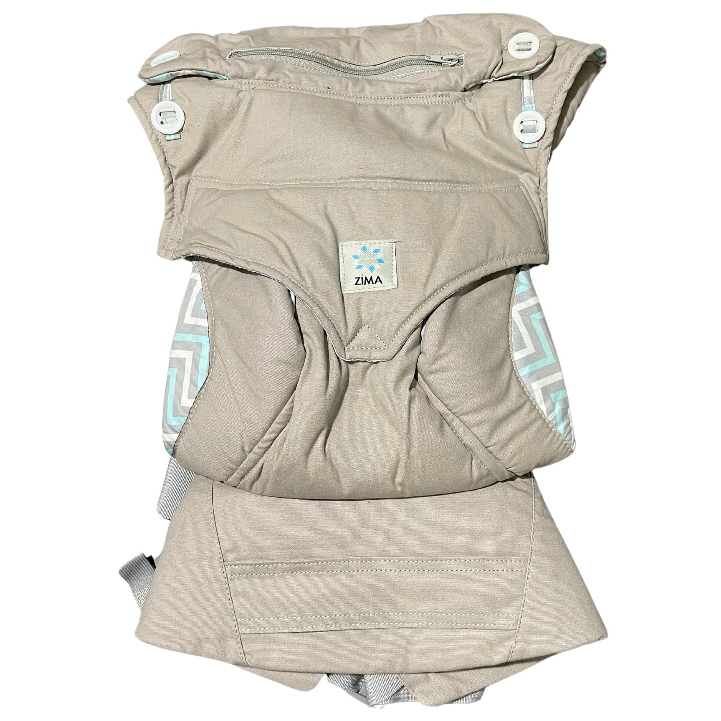 Zima NON-MESH GRAY Ergonomic Baby Carrier Suitable for Newborns - Toddlers (up to 20kg) I Safety-tested, Can be worn up to 45inch Waistline