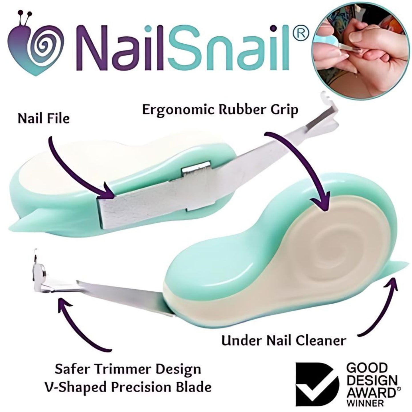 Nail Snail Multipurpose Baby Nail Trimmer Safe for Newborns to 5 Years Old