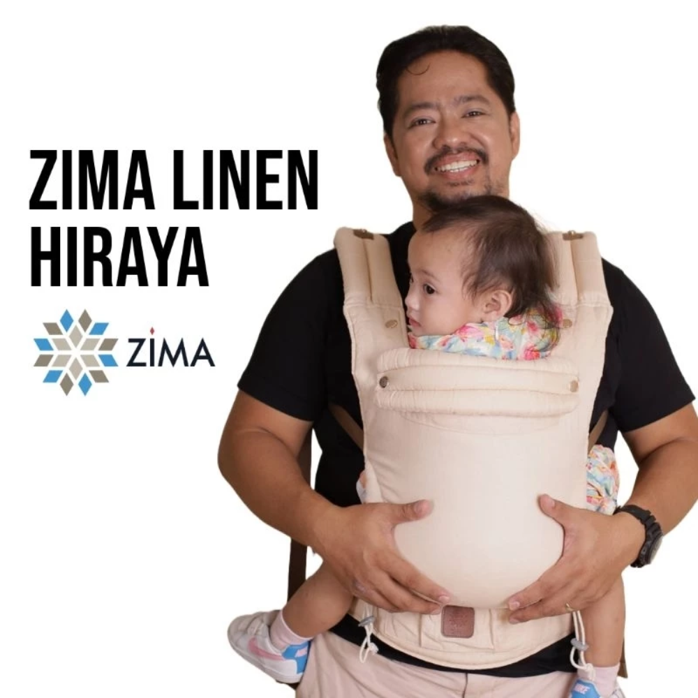 Zima Linen HIRAYA Ergonomic Baby Carrier Suitable for Newborns - Toddlers (up to 20kg)