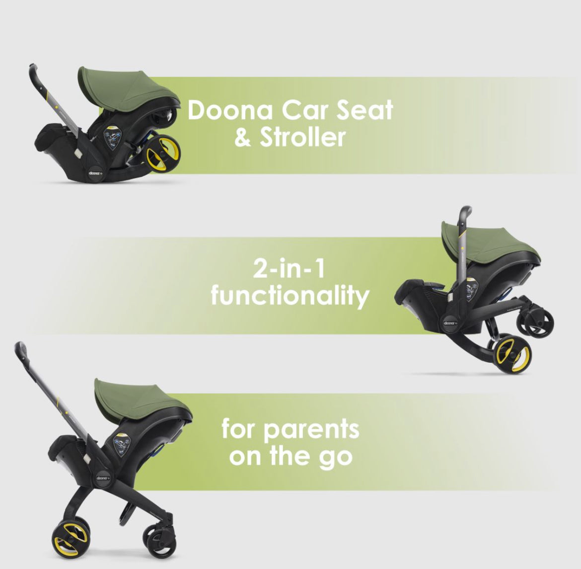 Doona Car Seat & Stroller Travel System 2-in-1 Combo