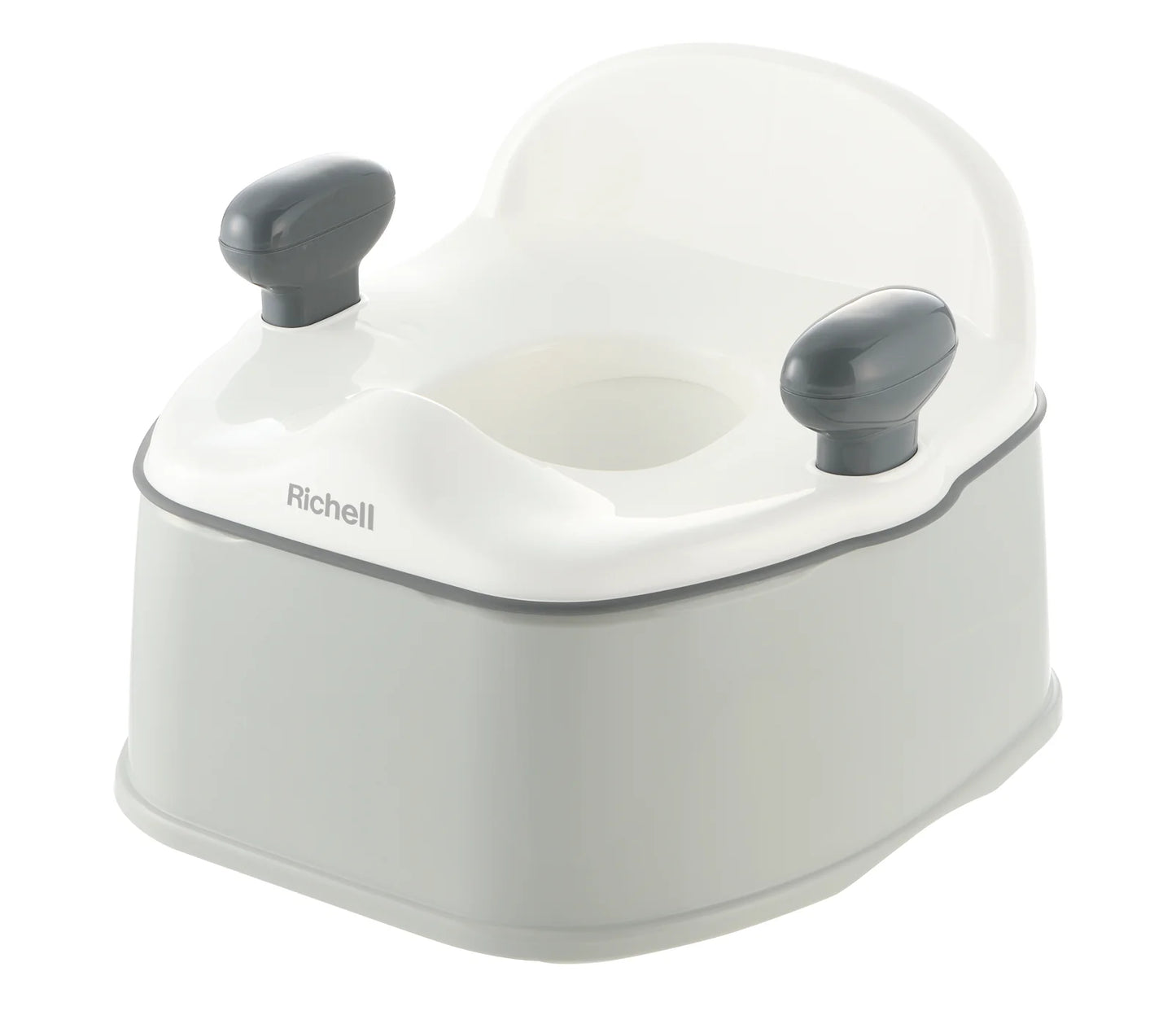 Richell Pottis Step & Potty Training Toilet Seat for Toddler and Kids (12Mos+) With Armrest