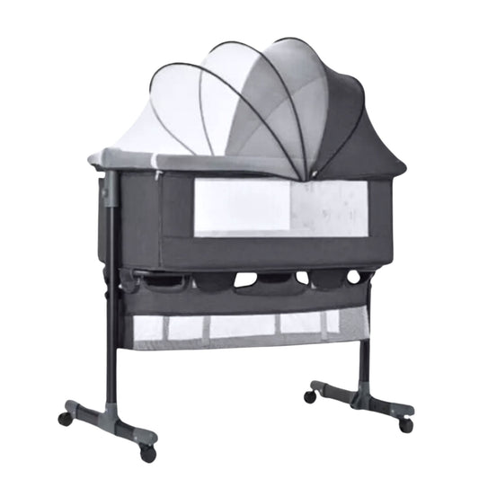 Mambo Baby Portable High Quality Baby Crib Co Sleeper With Mattress Bedside Rocker Bassinet Grey