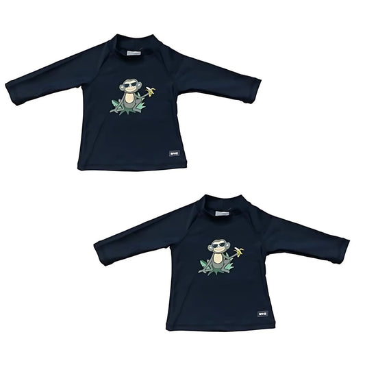 Banz Boys Long Sleeve Rash Top Monkey Size 12