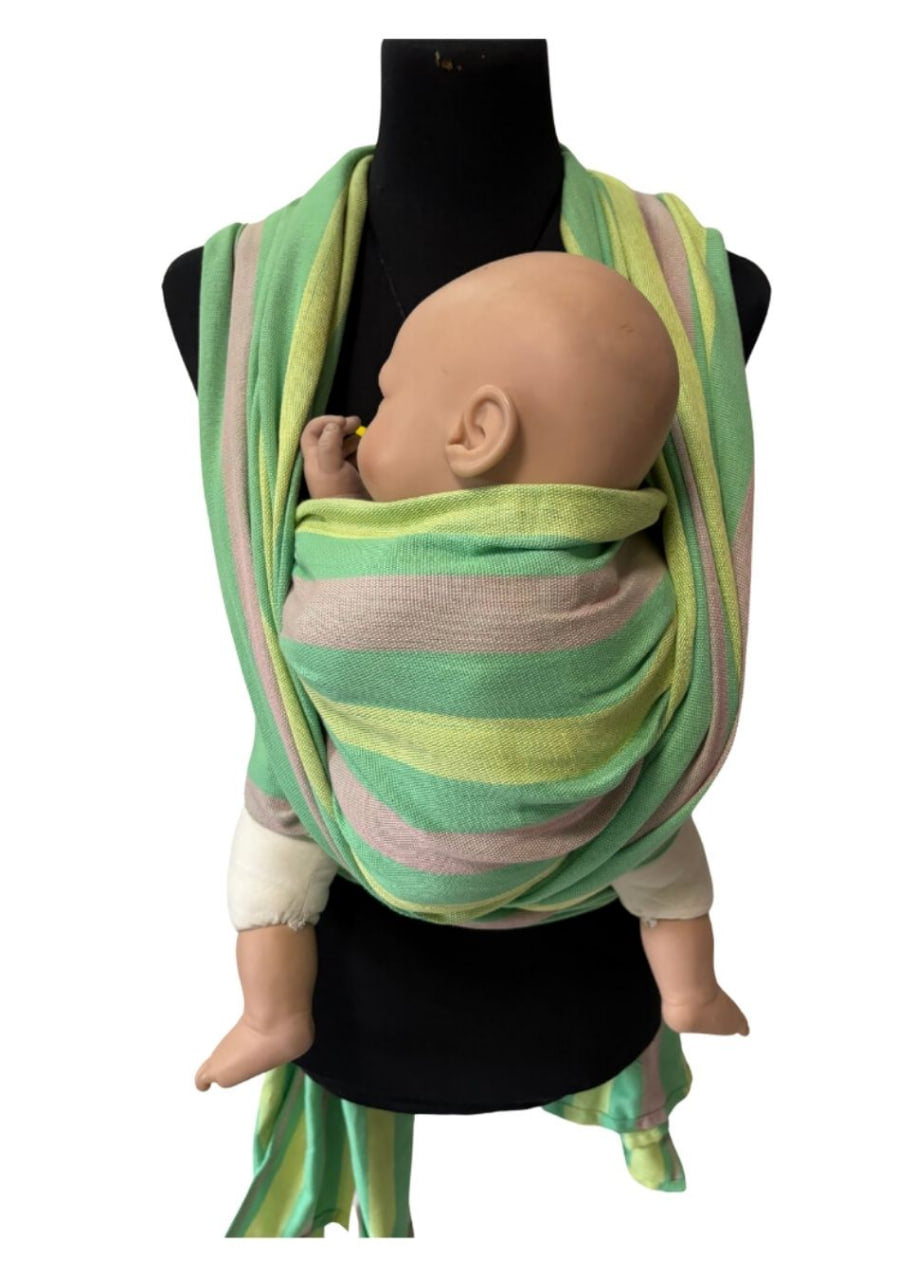 Shadrach Plain Weave Lime Handwoven Baby Wrap