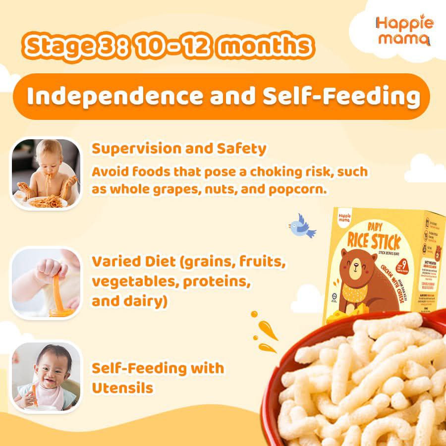 Bundle of 3 Happiemama Baby Rice Snack (6 months up)