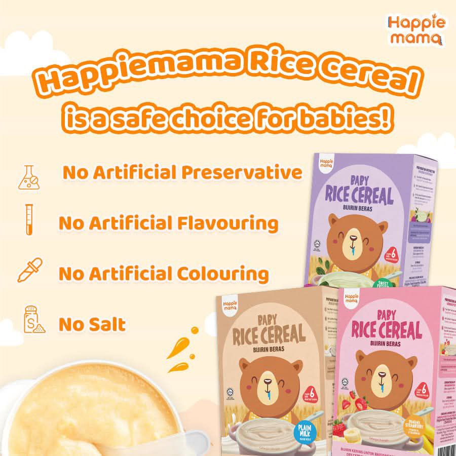 Bundle of 3 Happiemama Baby Rice Snack (6 months up)